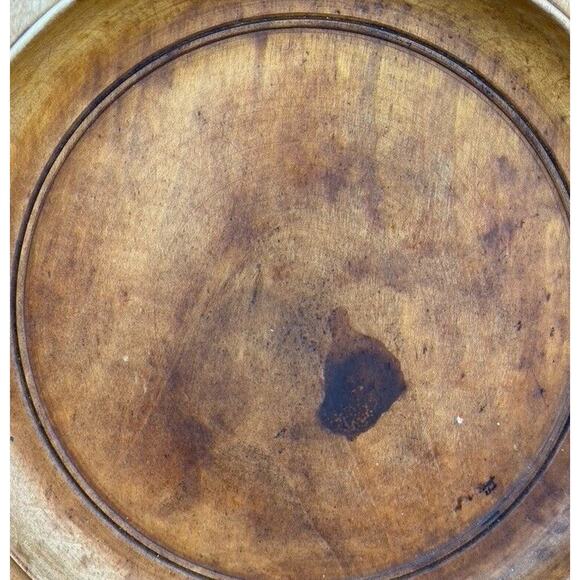 Our Daily Bread Vintage Hand Turned Wooden Plate Happy Easter 1953 - Picture 2 of 9